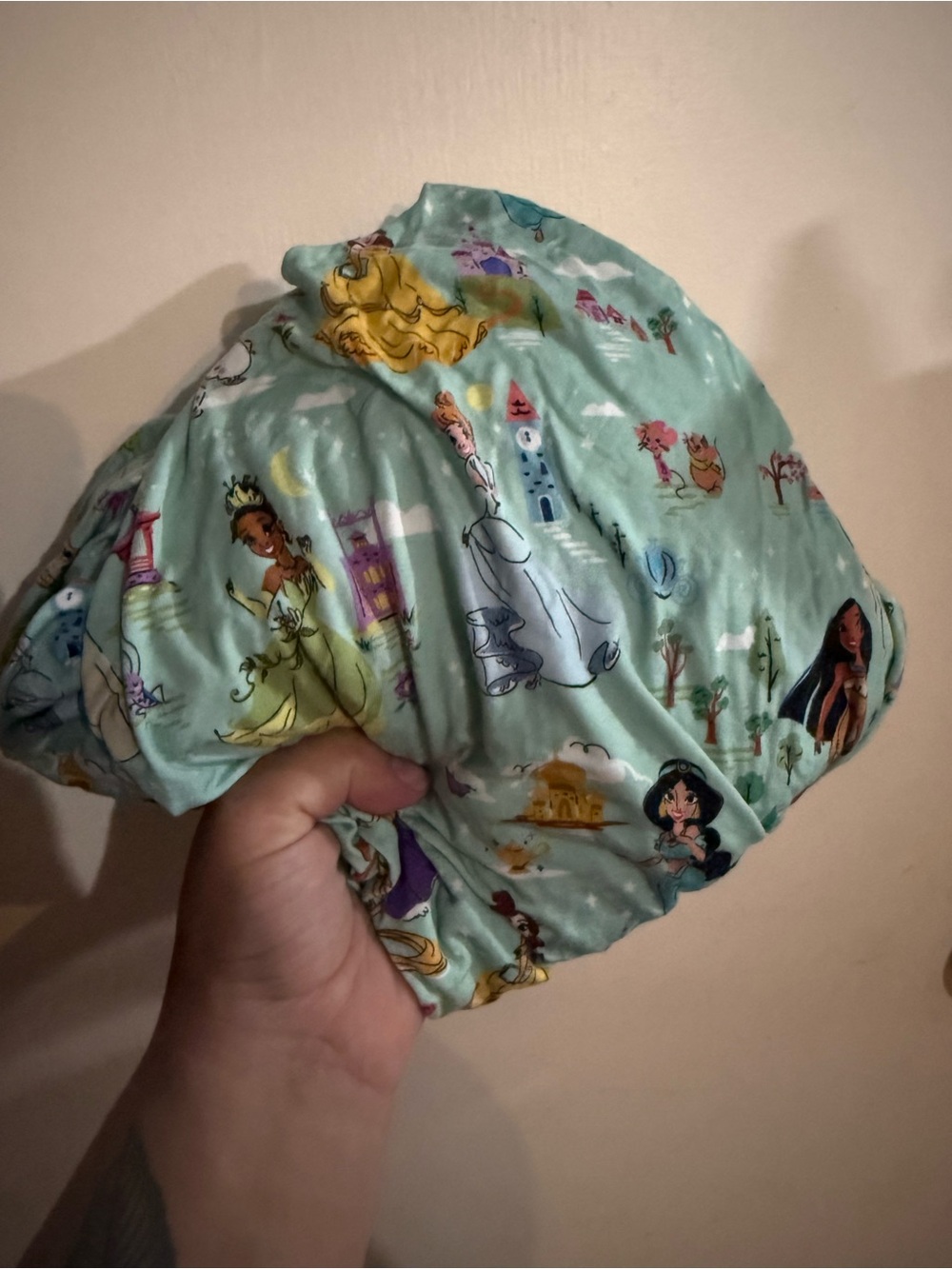 Little Sleepies Mint Green Princess Print Crib sheet